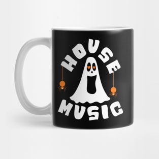 HOUSE MUSIC - Halloween Vibes (white/orange) Mug